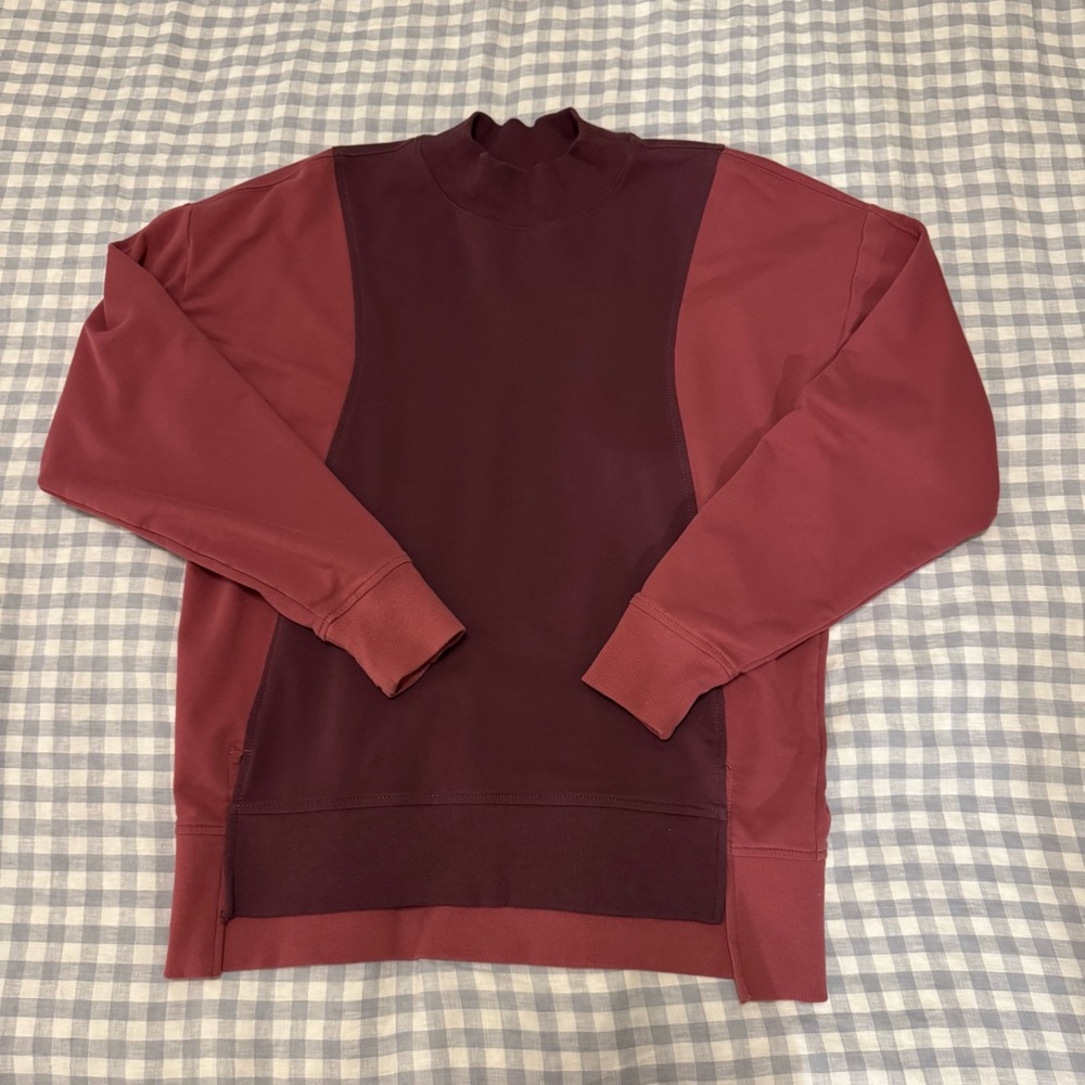 Athleta Mock Neck Sweater - Color Block Design